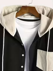 Commisely Two-Tone Patchwork Knitted Sweater – Beige & Ivory