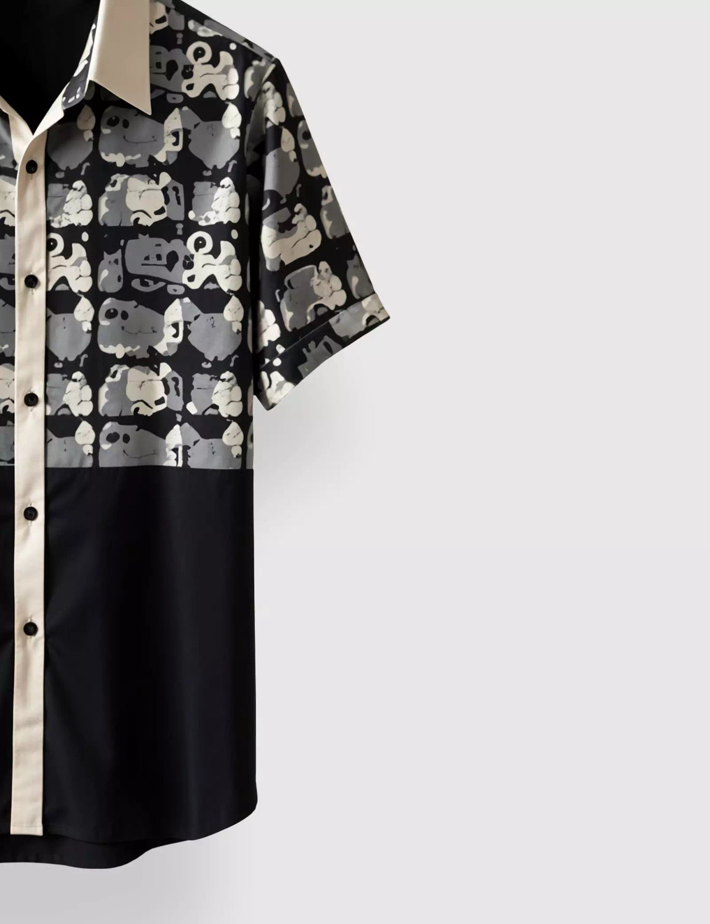 Black Elephant Designer Men's Half Sleeves Printed Shirt Exclusive