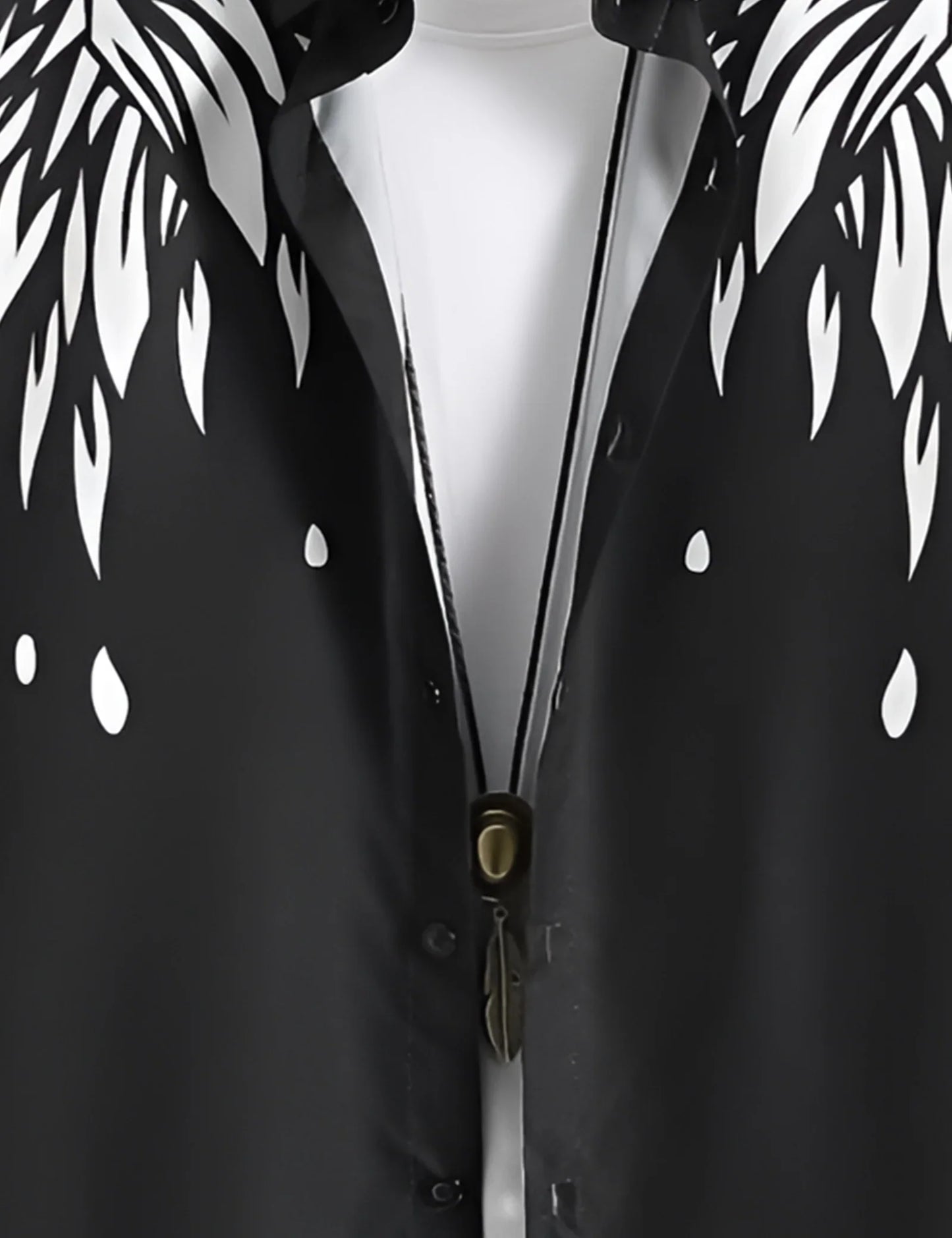 Black Splash Printed Essential Everyday Cotton Shirt for Men