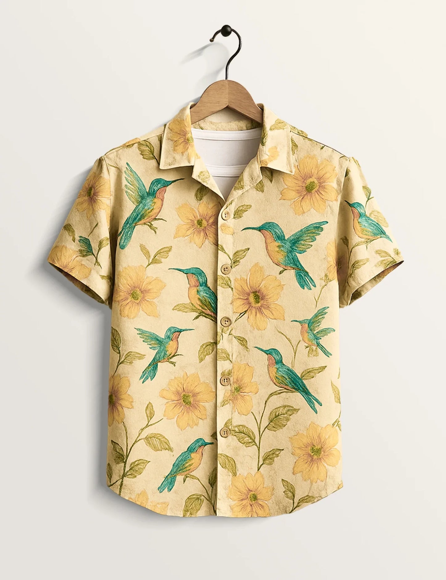 Blue Sparrow Printed Regular Fit Cotton Staple for Men