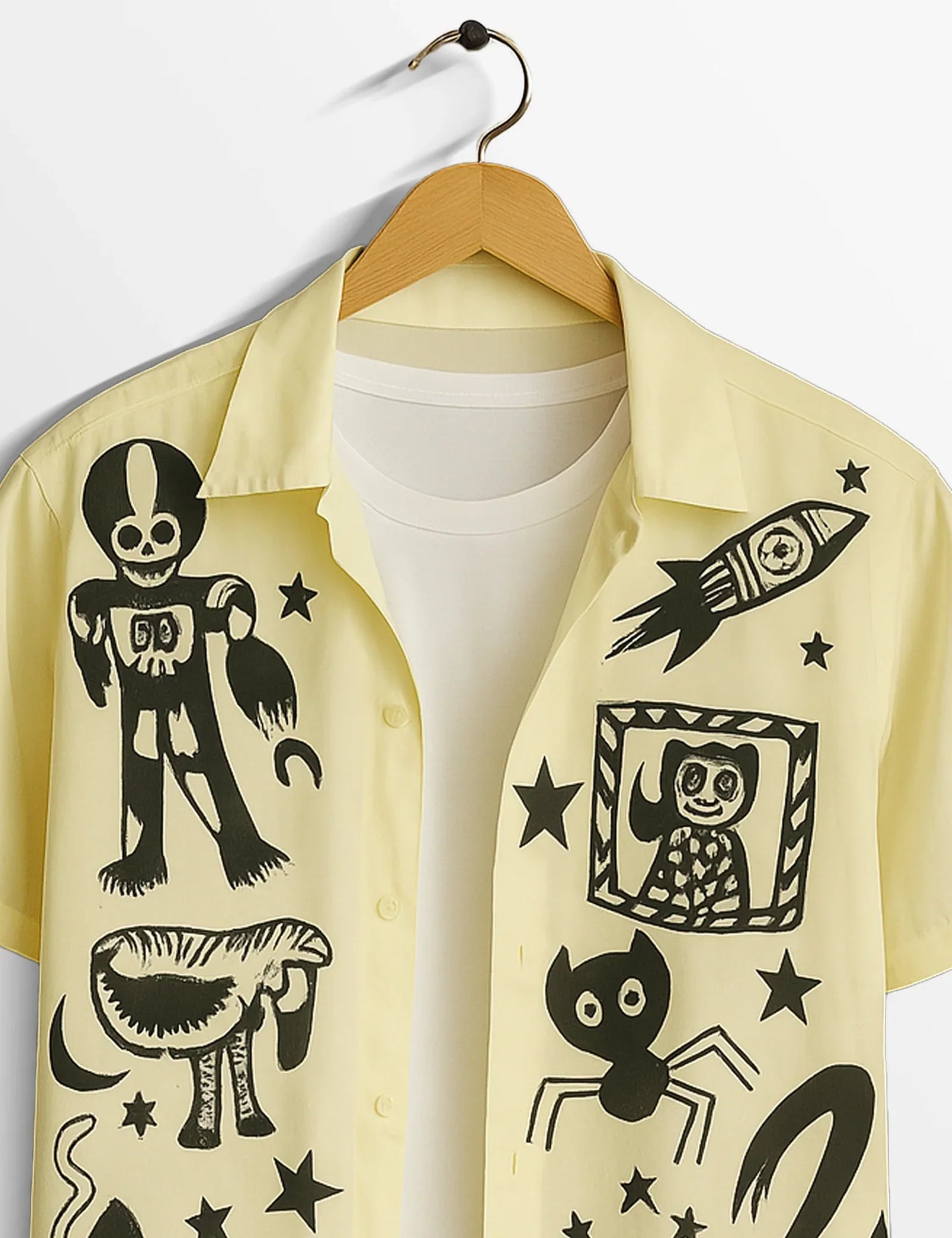 Graffitty Design Everyday Essential Cotton Shirt for Men