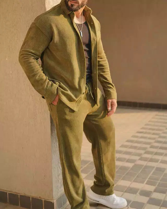 Mhendi Color Luxury Korean Style Full Co-Ord Set Trouser and Shirt