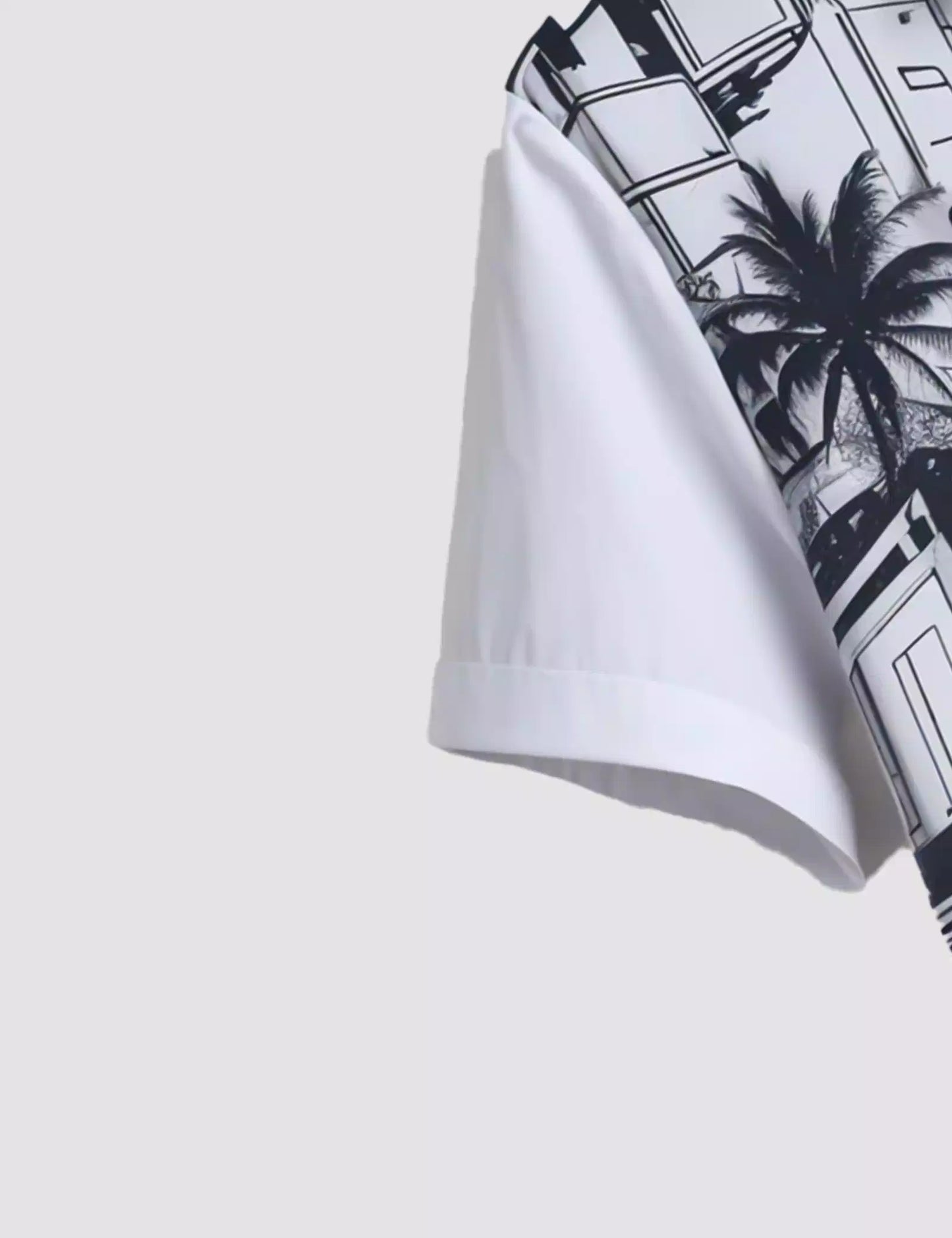 White Tree City Printed Designer Men's Half Sleeves Printed Shirt Exclusive Super Sale