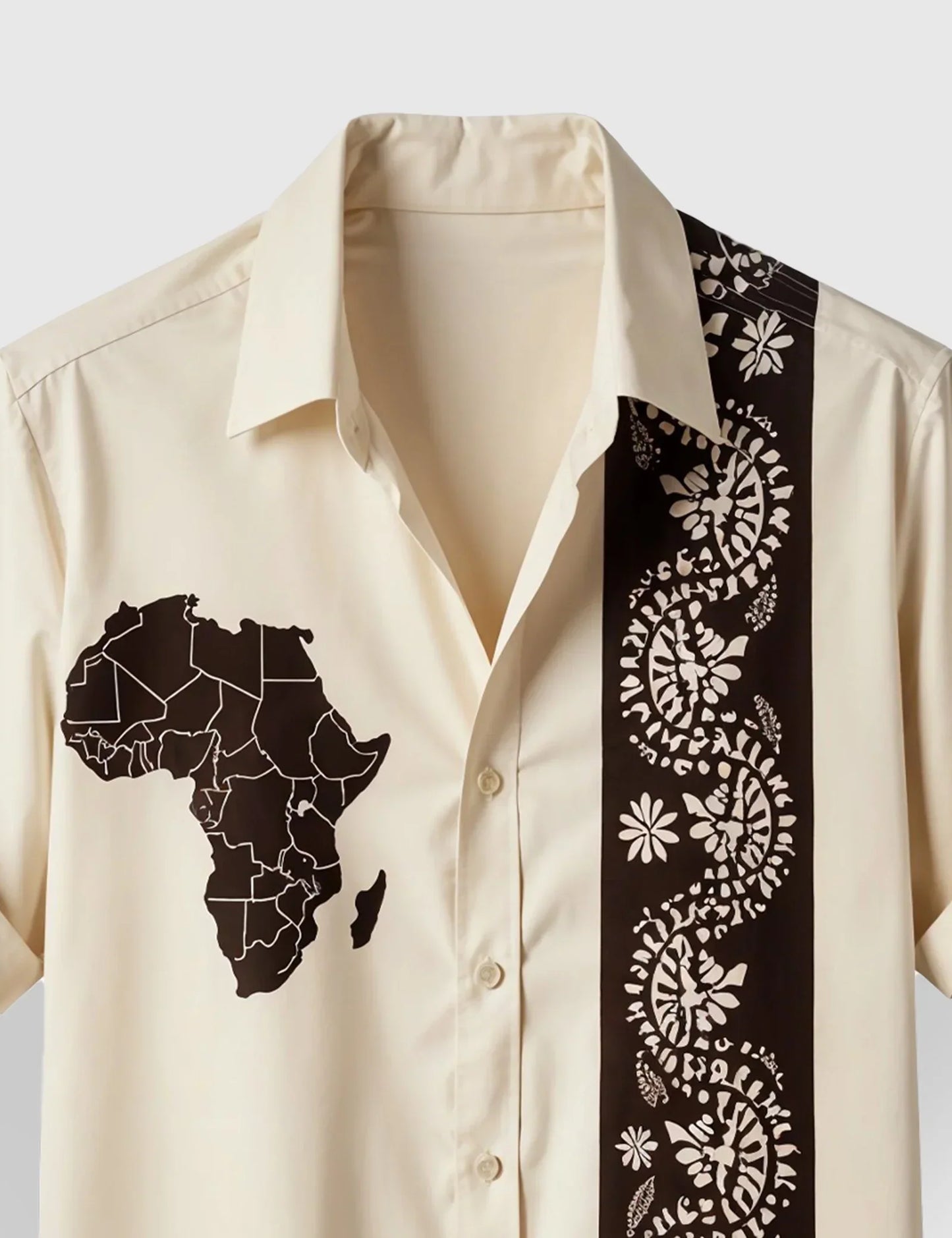 Yellow White Patch Men's Half Sleeves Printed Shirt Exclusive