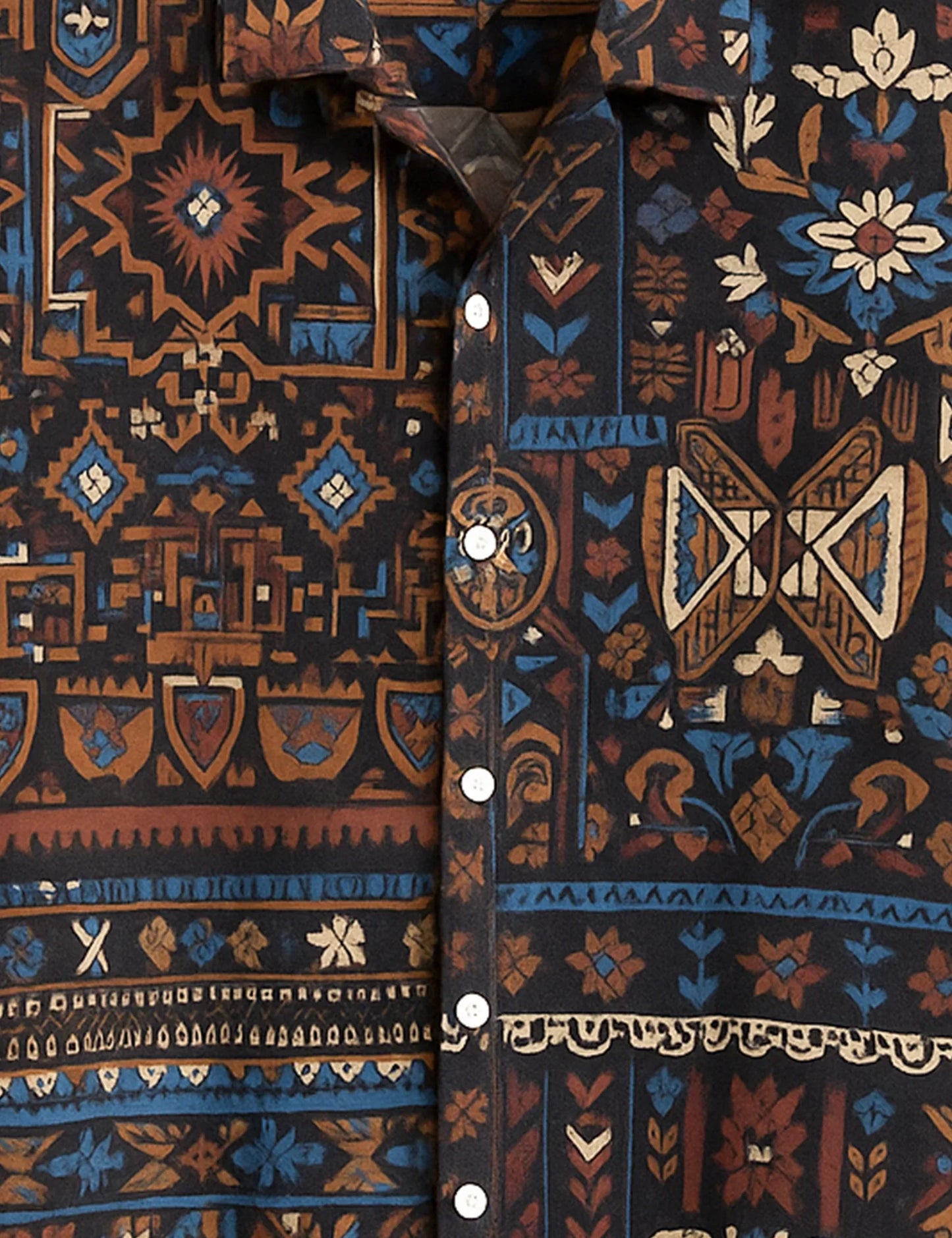 Men's Black Mystic Mosaic – Printed Half Sleeve Shirt