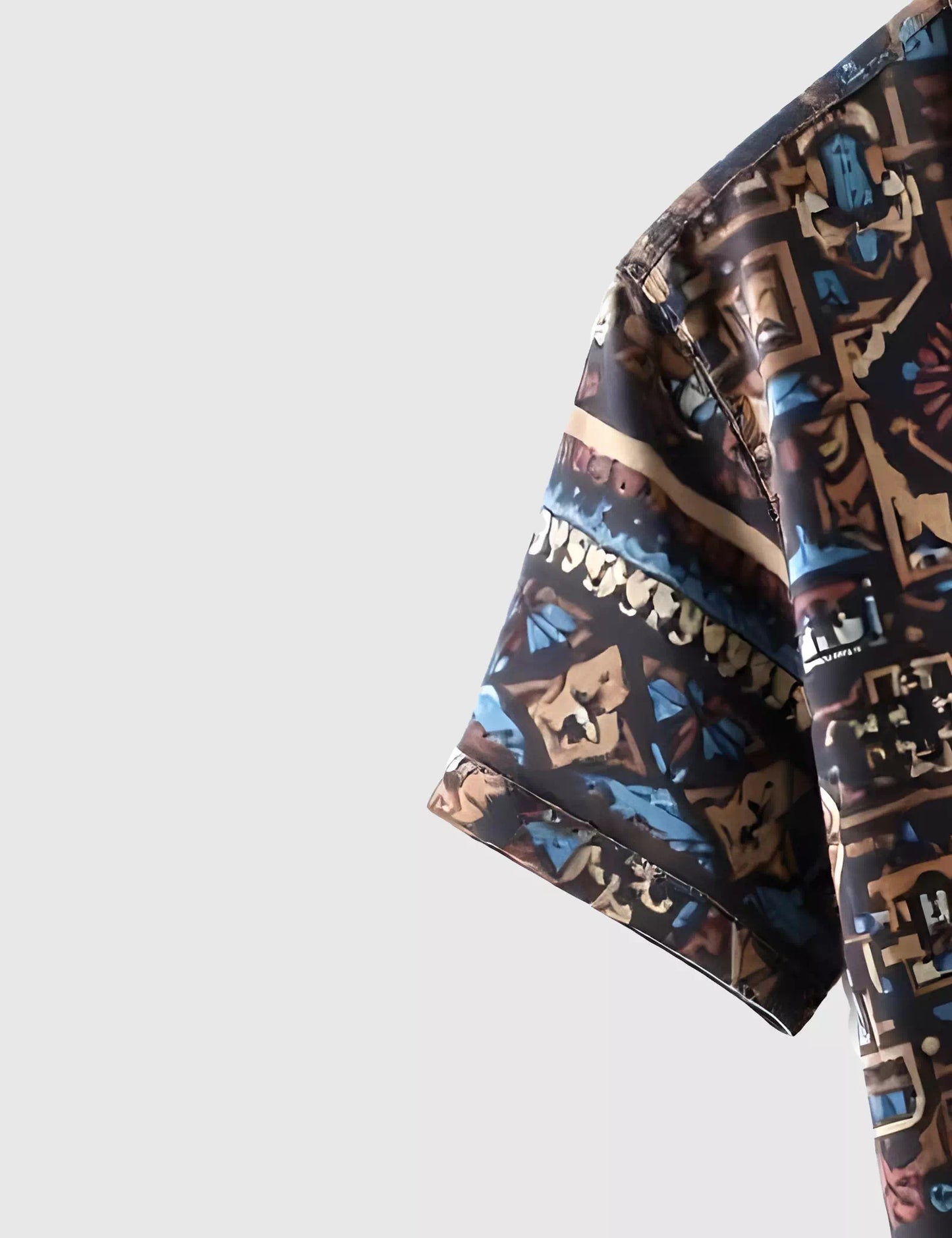 Brown Mandala Designer Men's Half Sleeves Printed Shirt Exclusive