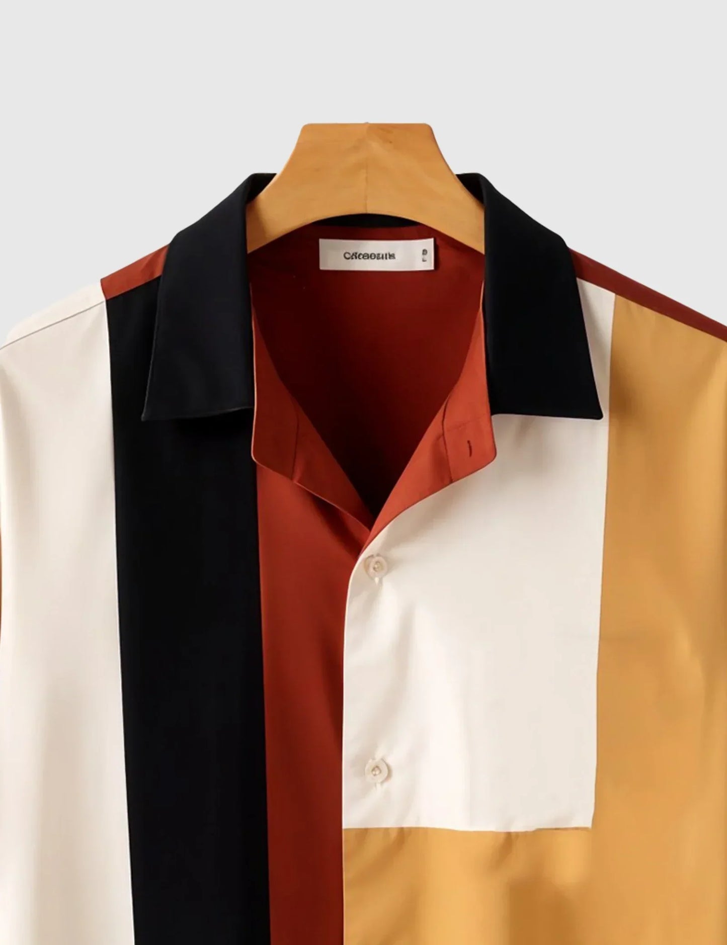 Yellow White Patch Men's Half Sleeves Printed Shirt Exclusive