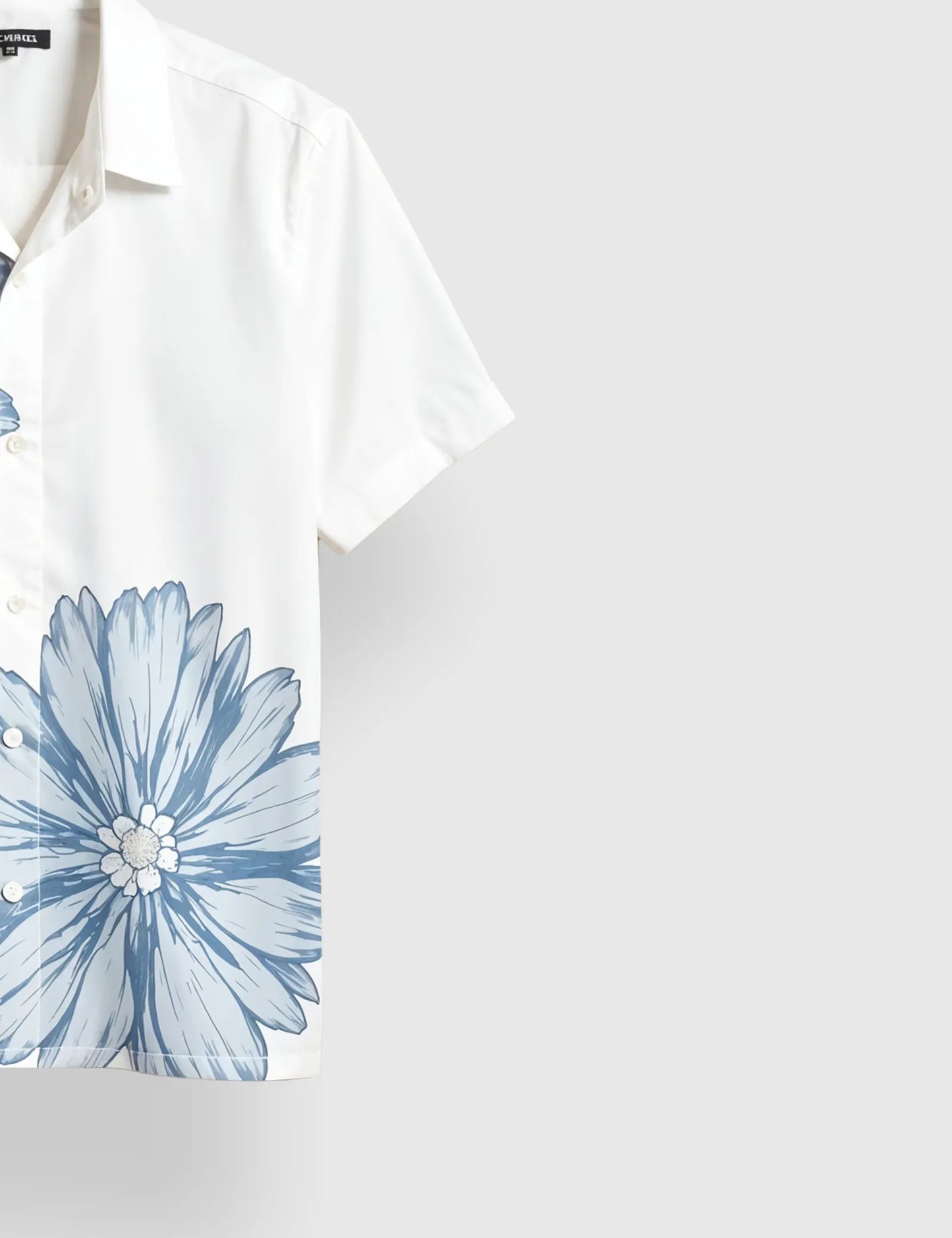 Two Blue Flower Men's Half Sleeves Printed Shirt Exclusive