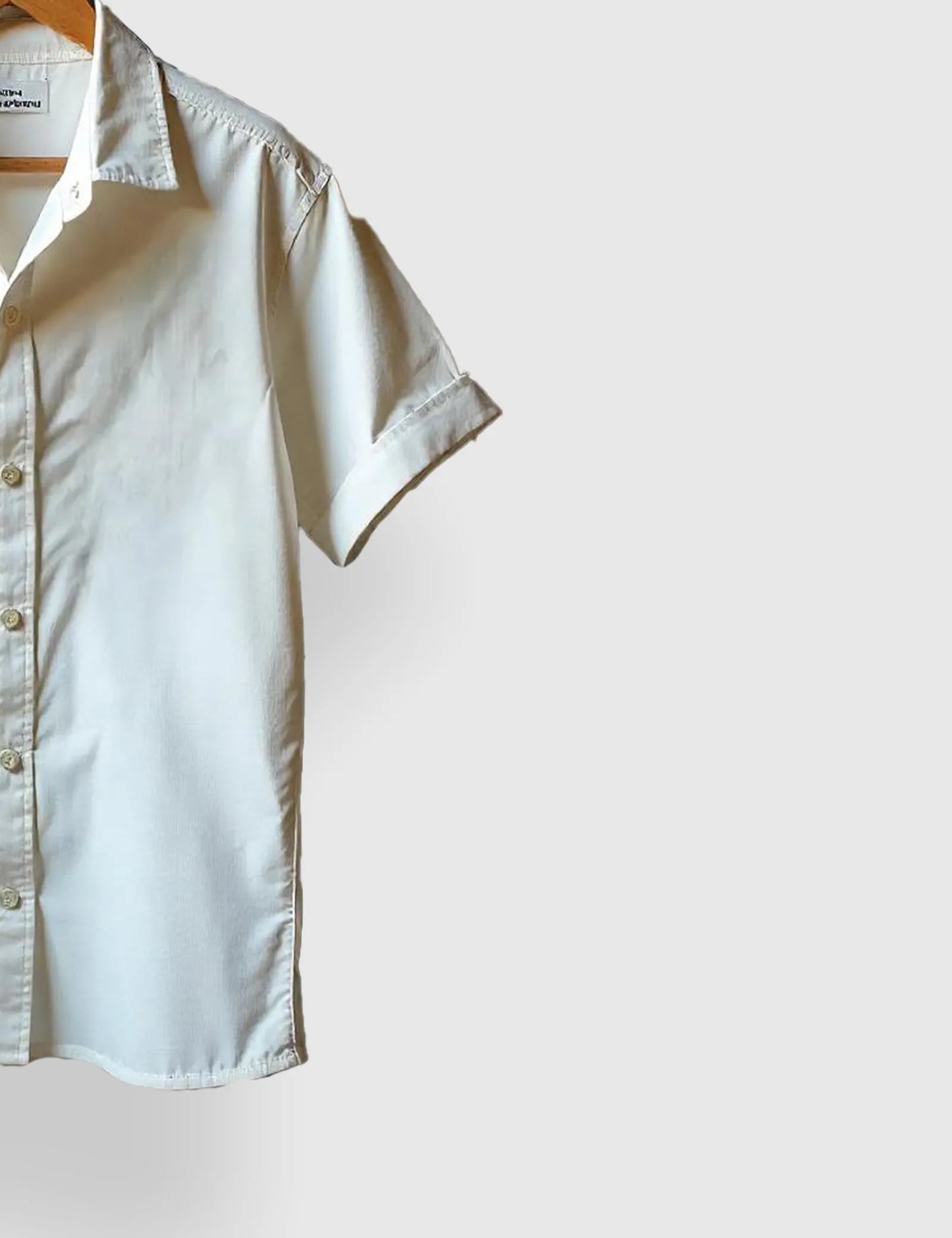 White Coconut Tree Flower Men's Half Sleeves Printed Shirt Exclusive